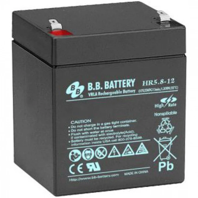 Сменные аккумуляторы АКБ для ИБП B.B. Battery HR 5.8-12 B.B. HR 5.8-12 12 В