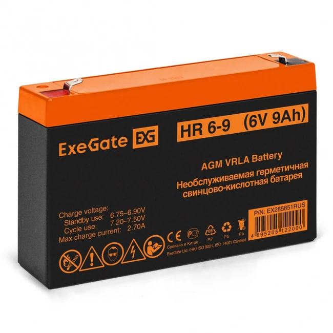 Сменные аккумуляторы АКБ для ИБП ExeGate EX285851RUS 6 В