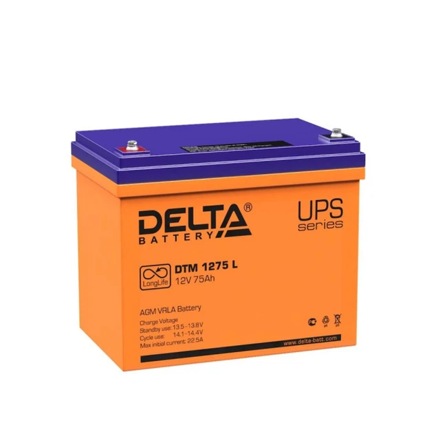 Сменные аккумуляторы АКБ для ИБП Delta Battery DTM 1275 L (12 В)