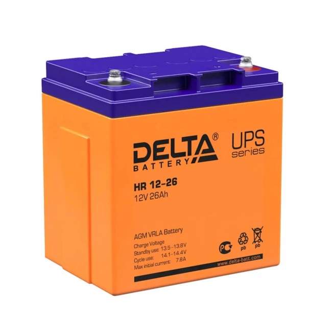 Сменные аккумуляторы АКБ для ИБП Delta Battery HR 12-26 (12 В)