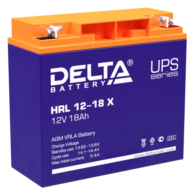 Сменные аккумуляторы АКБ для ИБП Delta Battery HRL 12-18 Х (12 В)