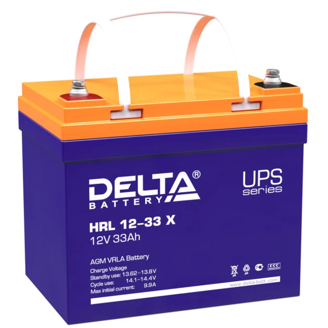 Сменные аккумуляторы АКБ для ИБП Delta Battery HRL 12-33 X (12 В)