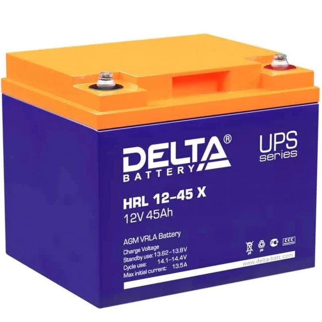 Сменные аккумуляторы АКБ для ИБП Delta Battery HRL 12-45 X (12 В)