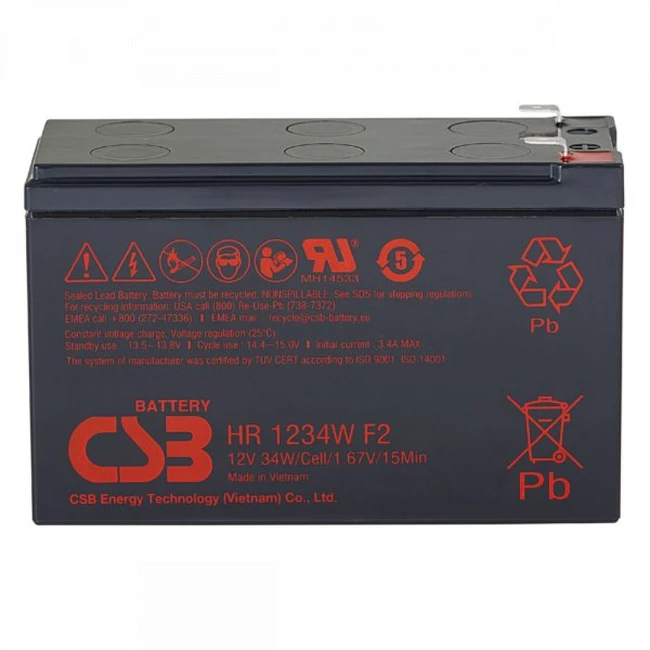 Сменные аккумуляторы АКБ для ИБП CSB HR1234W F2 12 В