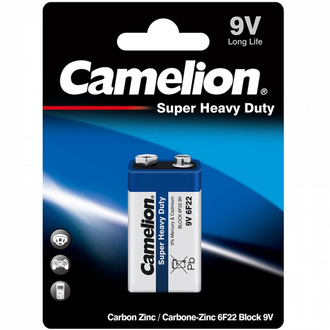 Батарейка CAMELION Super Heavy Duty 1 шт. 6F22-BP1B