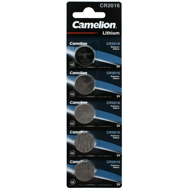 Батарейка CAMELION CR2016-BP5 premium lithium 3V 5pc pack