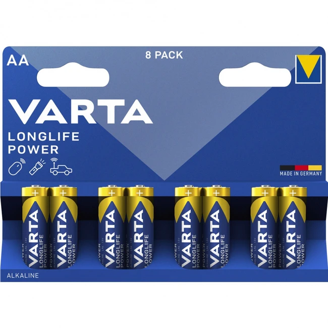Батарейка VARTA LONGLIFE POWER (HIGH ENERGY) LR6 AA BL8 Alkaline 1.5V 04906121418