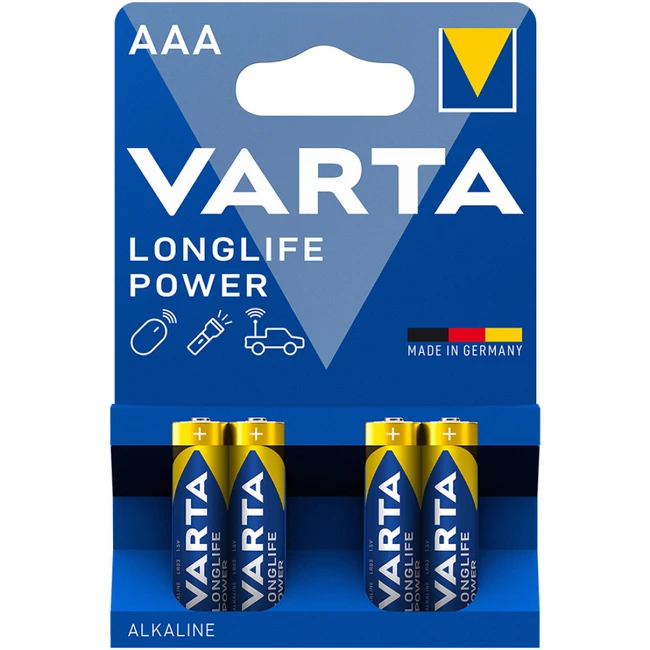 Батарейка VARTA LR03 Longlife Power Micro, AAA 4 шт. в блистере LR03/ AAA