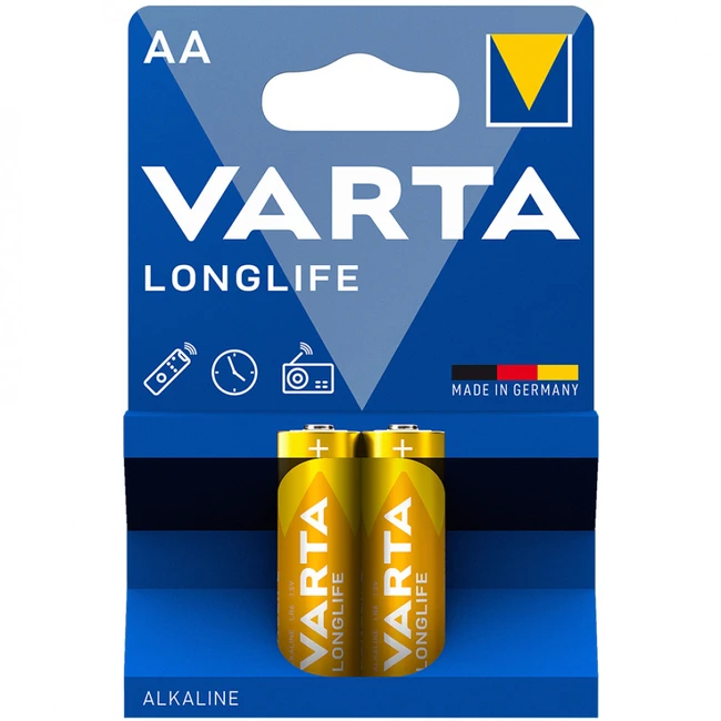 Батарейка VARTA Longlife Mignon 1.5V - LR6/ AA 2 шт в блистере LR6/АА Longlife 2