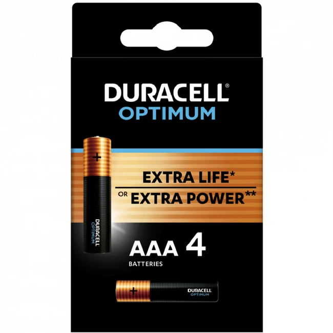 Батарейка Duracell OPTIMUM AAA 4BKP CEE 5000394158726