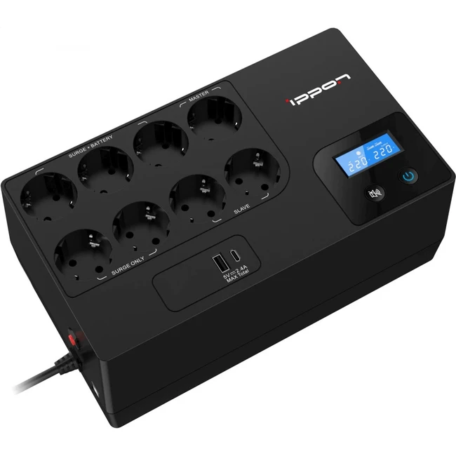 Источник бесперебойного питания IPPON Kirpich 850 2003036 (Линейно-интерактивные, Напольный, 850 ВА, 480)