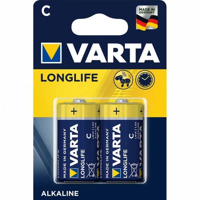 Батарейка VARTA LONGLIFE LR14 C BL2 Alkaline 1.5V 04114101412