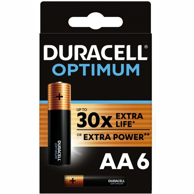 Батарейка Duracell Optimum AA MX1500 1.5V Alkaline в блоке 6шт. MX1500/6