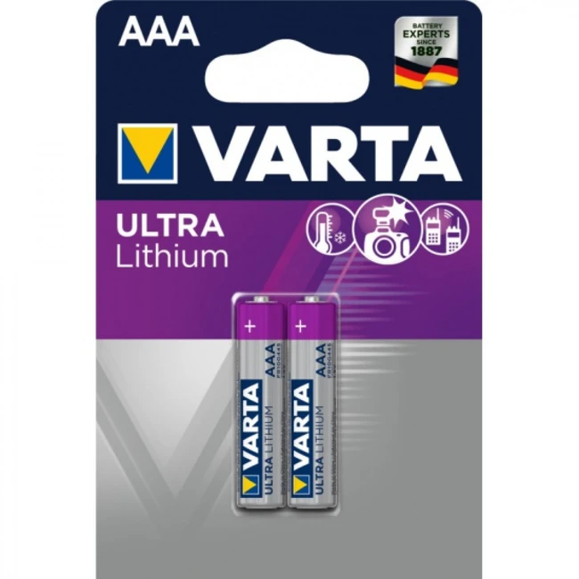 Батарейка VARTA ULTRA FR03 AAA BL2 Lithium 1.5V 06103301402