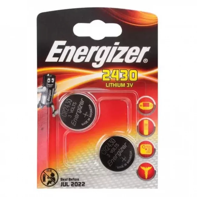 Батарейка Energizer CR2430 BL2 Lithium 3V E300830301