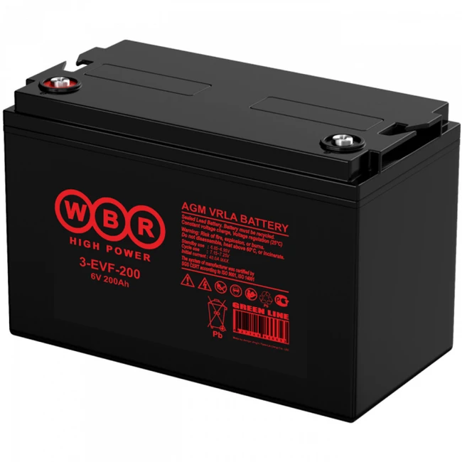 Сменные аккумуляторы АКБ для ИБП WBR 3-EVF-200 3-EVF-200 WBR (6 В)