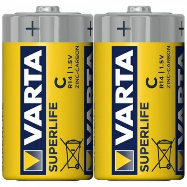 Батарейка VARTA SUPERLIFE R14 C Shrink 2 Heavy Duty 1.5V 02014101302