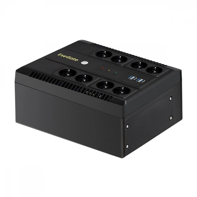 Источник бесперебойного питания ExeGate NEO Smart LHB-650.LCD.AVR.8SH.CH.RJ.USB EX295013RUS (Линейно-интерактивные, Напольный, 650 ВА, 390)