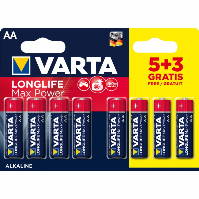 Батарейка VARTA Longlife Max Power Alkaline LR6 AA 04706101428
