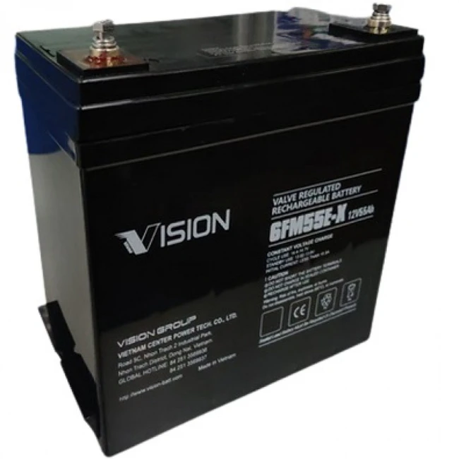 Сменные аккумуляторы АКБ для ИБП VISION 6FM55E-X 6FM55E-X 12V55AH (12 В)