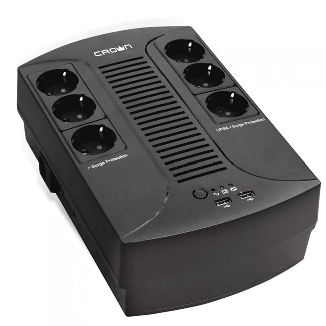 Источник бесперебойного питания CROWN CMUS-265 CM000001921 (Линейно-интерактивные, Напольный (Tower), 650 ВА, 360 Вт)