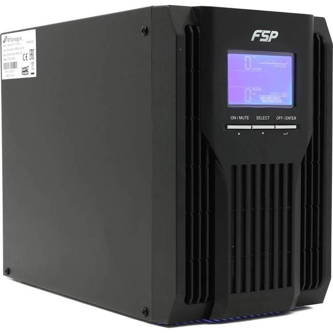 Источник бесперебойного питания FSP Knight PRO+ TW 1K PPF9001200 (Двойное преобразование (On-Line), Напольный, 1000 ВА, 900)