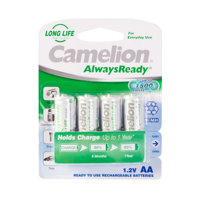 Батарейка CAMELION AlwaysReady Rechargeable Ni-MH NH-AA1000ARBP4