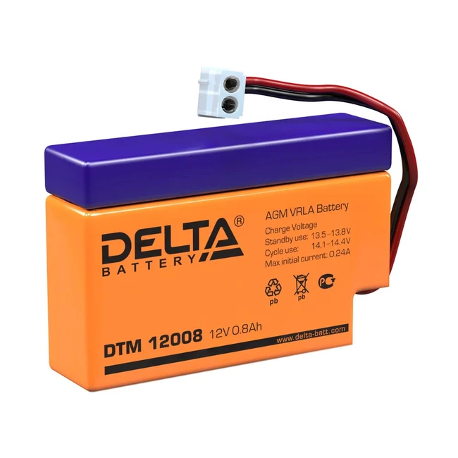 Сменные аккумуляторы АКБ для ИБП Delta Battery DTM 12008 (12 В)