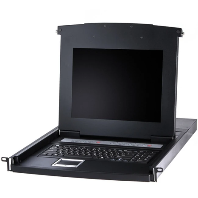 KVM-переключатель SHIP KVM консоль Al-3108ULG, 15", 2 порта USB, 8 портов VGA, 1 порт RG-45