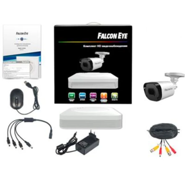 Аналоговая видеокамера Falcon Eye 4CH + 1CAM KIT FE-104MHD START SMA FALCON EYE FE-104MHD KIT START SMART