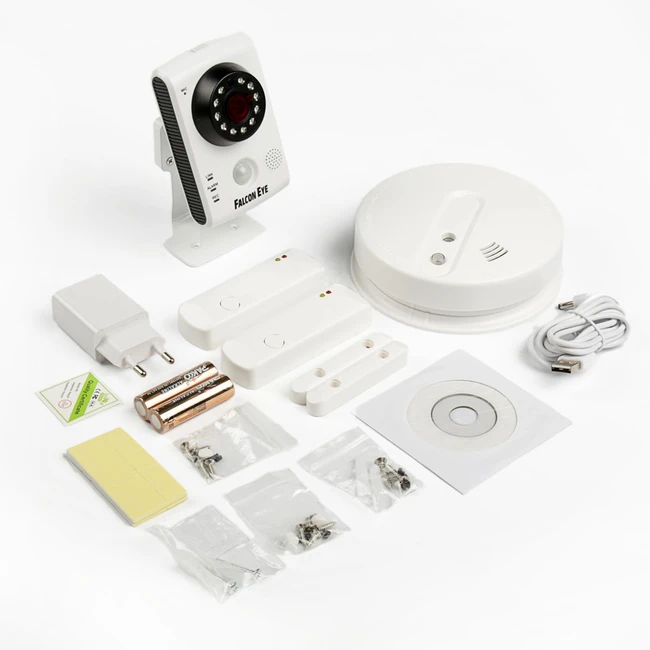 IP видеокамера Falcon Eye FE-HOME KIT Настольная, Внутренней установки, WiFi + Ethernet, 2.8 мм, 1/4", 1 Мп ~ 1280×720 HD