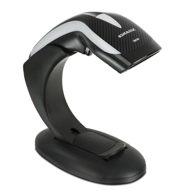 Сканер штрихкода Datalogic Heron HD3130 HD3130-BKK1B Ручной беспроводной, 1D, USB, Черный, С подставкой