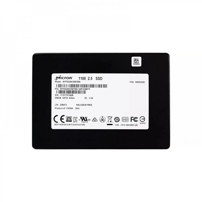Внутренний накопитель Micron 1100 MTFDDAK256TBN-1AR1ZA (SSD (твердотельные), 256 ГБ, 2.5 дюйма, SATA)