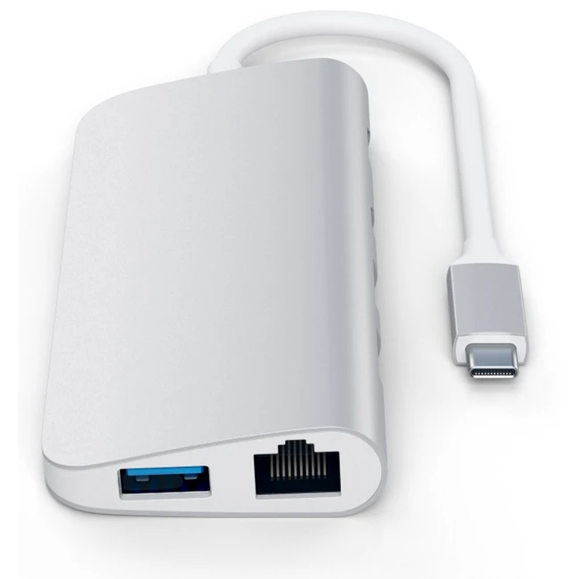 Аксессуар для ПК и Ноутбука Satechi USB адаптер Aluminum Type-C Multimedia Adapter ST-TCMM8PAS