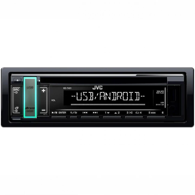 JVC Автомагнитола CD JVC 1DIN 4x50Вт KD-T401