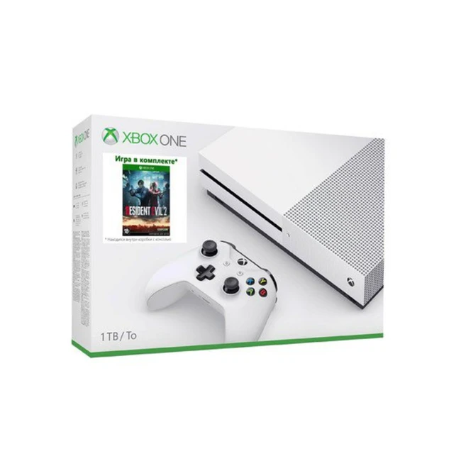 Аксессуары для смартфона Microsoft Xbox One S 1Tb с игрой Resident Evil2 234-00948-RE2