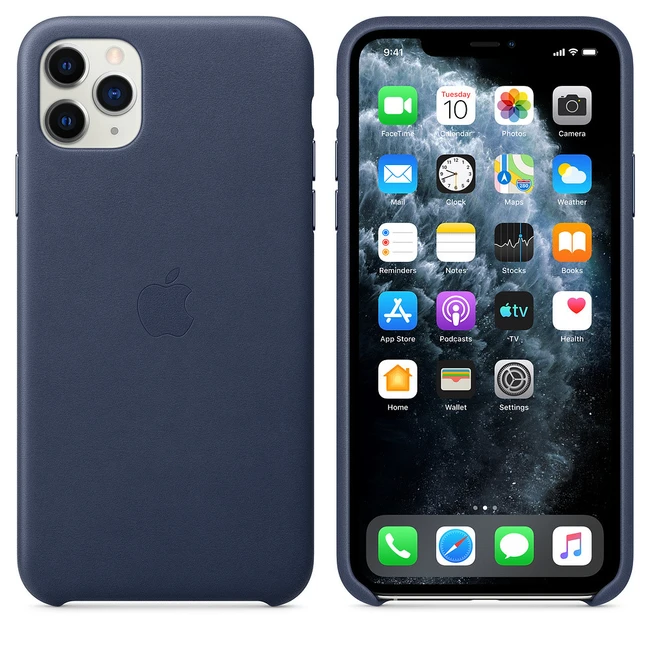 Аксессуары для смартфона Apple iPhone 11 Pro Max Leather Case Midnight Blue MX0G2ZM/A