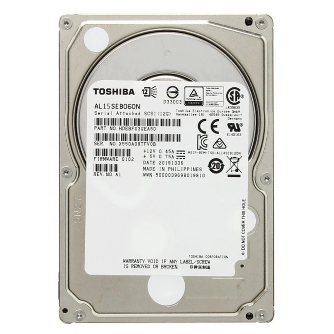 Внутренний жесткий диск Toshiba AL15SEB060N (HDD (классические), 600 ГБ, 3.5 дюйма, SAS)