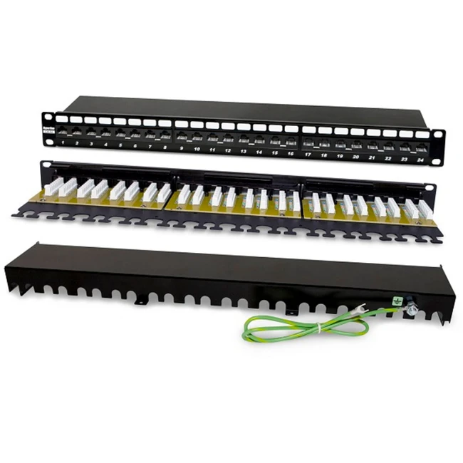 Патч-панель Hyperline PP2-19-24-8P8C-C6A-110D (24 порта, Cat. 6a)
