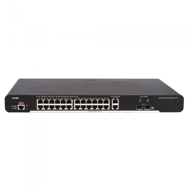 Коммутатор Ruijie XS-S1920-24T2GT2SFP-LP-E (1000 Base-TX (1000 мбит/с), 2 SFP порта)