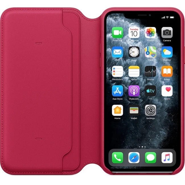 Аксессуары для смартфона Apple iPhone 11 Pro Max Leather Folio - Raspberry MY1N2ZM/A