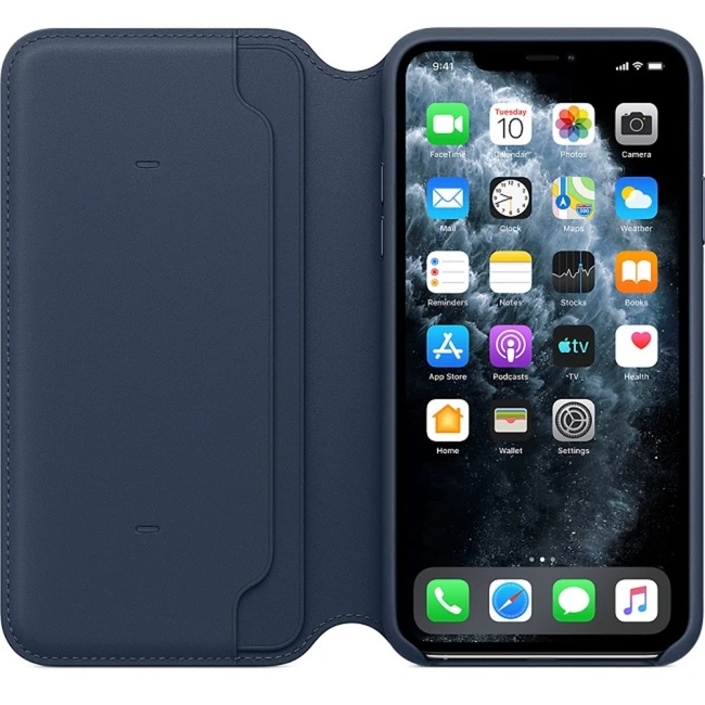 Аксессуары для смартфона Apple iPhone 11 Pro Max Leather Folio - Deep Sea Blue MY1P2ZM/A