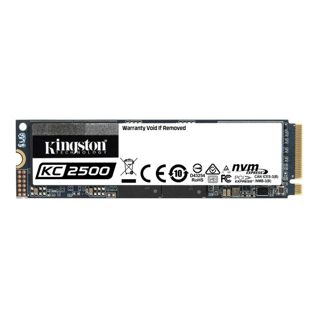 Внутренний накопитель Kingston SSD KC2500 NVMe PCIe SKC2500M8/2000G (SSD (твердотельные), 2 ТБ, M.2, PCIe)