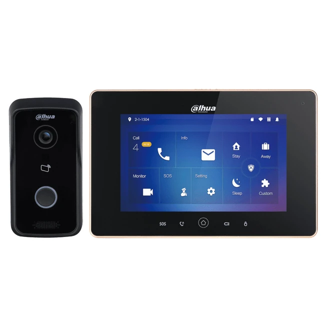Домофонная система Dahua DHI-VTK-VTO2111D-WP-VTH5221D Домофонный комплект