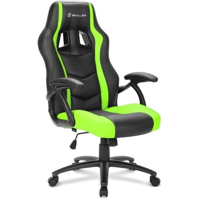 Компьютерный стул Sharkoon Shark Skiller SGS1 Black/Green SKILLER-SGS1-BK/GN