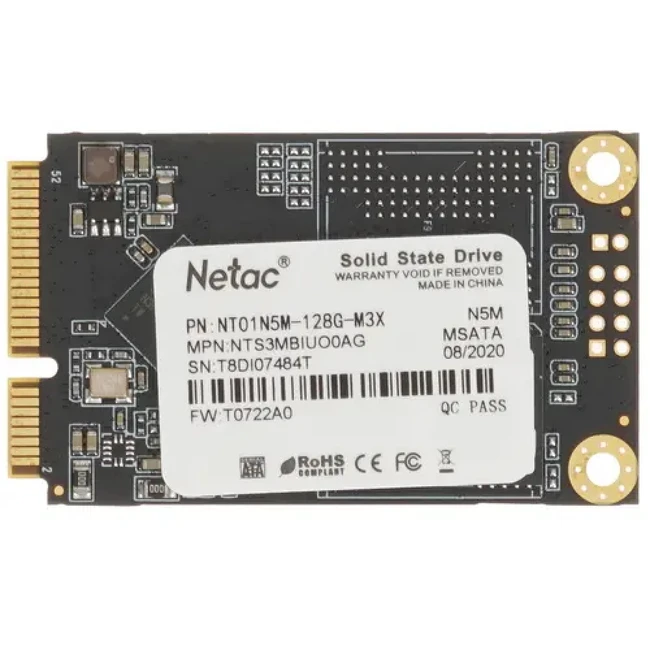 Жесткий диск Netac N5M NT01N5M-128G-M3X SSD (твердотельные), 128 ГБ, M.2, SATA