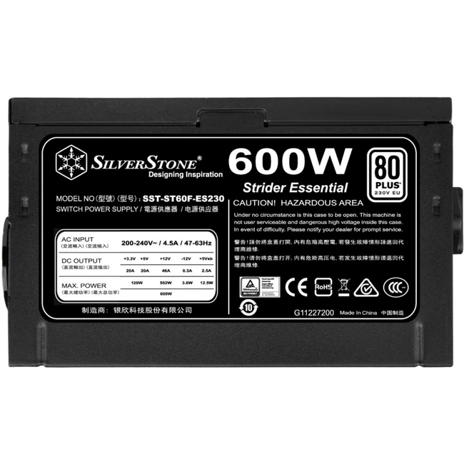 Блок питания Silverstone Блок питания SST-ST60F-ES230 600 Вт