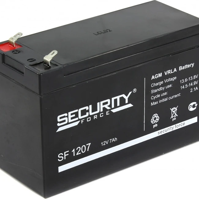 Сменные аккумуляторы АКБ для ИБП Delta Battery Аккумуляторная батарея Security Force SF1207 12 В / 7 Ач SF-1207 12 В