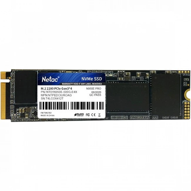 Жесткий диск Netac N950E Pro NT01N950E-500G-E4X SSD (твердотельные), 500 ГБ, M.2, PCIe