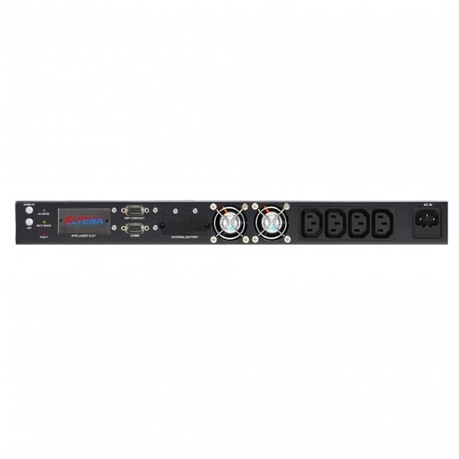 Источник бесперебойного питания ELTENA Monolith III 1000RMLT1U EN-M3-1000RMLT1U (Двойное преобразование (On-Line), C возможностью установки в стойку, 1000 ВА, 800)